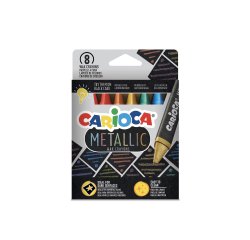 Carioca Metallic Maxi Wax 8 pz