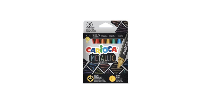 Carioca Metallic Maxi Wax 8 pz