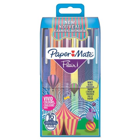 Pochette de 16 feutres Flair Metallic Carnaval