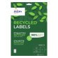 Boîte de 15 étiquettes recyclées blanches 199,6 x 289,1mm. Impression Jet d'encre & Laser