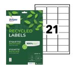 Etiquette autocollante avery adresse recyclee laser blanc  63,5 x 38,1mm boite de 315
