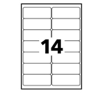 Etiquette autocollante avery adresse recyclee laser blanc  99,1 x 38,1mm boite de 210