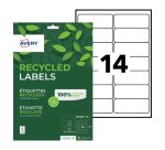 Etiquette autocollante avery adresse recyclee laser blanc  99,1 x 38,1mm boite de 210