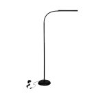Lampadaire led maul liseuse pirro intesite reglable tete  et socle aluminium hauteur    126,5cm coloris noir