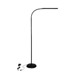 Lampadaire led maul liseuse pirro intesite reglable tete  et socle aluminium hauteur    126,5cm coloris noir