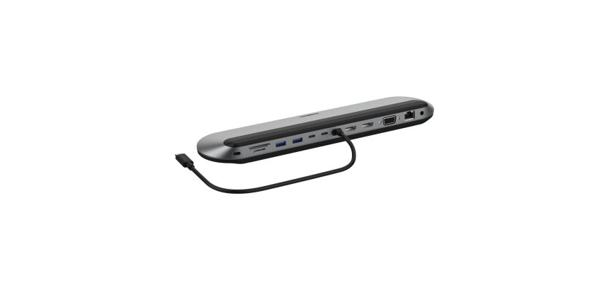 Belkin INC014BTSGY station d'accueil Avec fil USB 3.2 Gen 2 (3.1 Gen 2) Type-C Noir, Gris