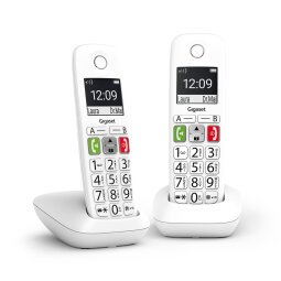 Teléfono Gigaset E290 Duo Teléfono DECT/analógico Identificador de llamadas Blanco