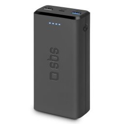 SBS Batterie externe Powerbank 20 000 mah, 1x USB-C + 2x USB-A