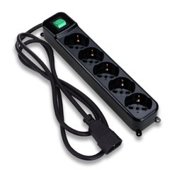 Tecnoware FMP5IECIG prolunghe e multiple 1,5 m 5 presa(e) AC Interno Nero