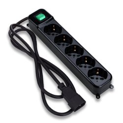 Tecnoware FMP5IECIG power extension 1.5 m 5 AC outlet(s) Indoor Black
