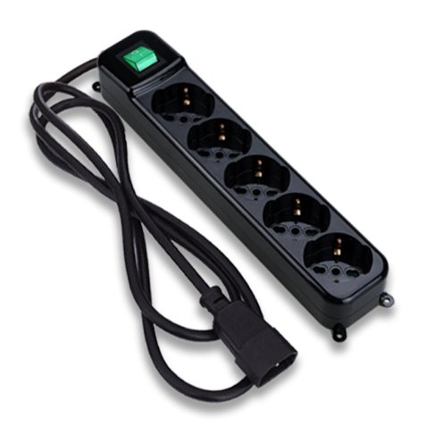 Tecnoware FMP5IECIG power extension 1.5 m 5 AC outlet(s) Indoor Black