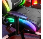 X Rocker Agility eSports RGB PC-Gaming-Stuhl Gepolsterter Stuhl Schwarz, Grau