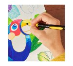 12 feutres bic corps noir grip caoutchouc capuchon      ventile couleur de l'encre