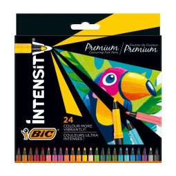 Etui de 24 feutres de coloriage Intensity premium. Grip caoutchouc. Couleurs assorties.