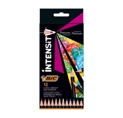 BIC Intensity Premium Black, Blue, Brown, Green, Light Blue, Orange, Pink, Purple, Red, Violet, White, Yellow 12 pc(s)