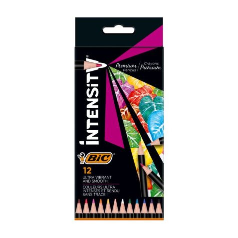 BIC Intensity Premium Black, Blue, Brown, Green, Light Blue, Orange, Pink, Purple, Red, Violet, White, Yellow 12 pc(s)
