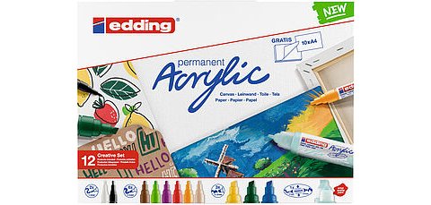 Marqueur edding creatif basic pochette 12 unites