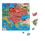 Puzzle interdacta carte d'europe magnetique 40 pcs    45x45cm