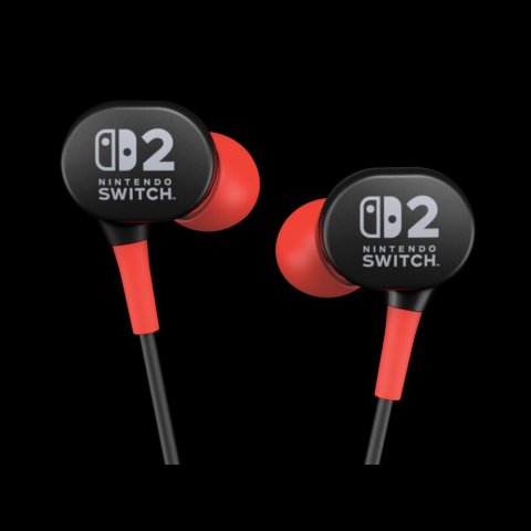 PowerA Wired Earbuds for Nintendo Switch 2 Auriculares Alámbrico Dentro de oído Juego Negro, Rojo
