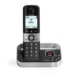 Teléfono Alcatel F890 Teléfono DECT Identificador de llamadas Negro, Plata