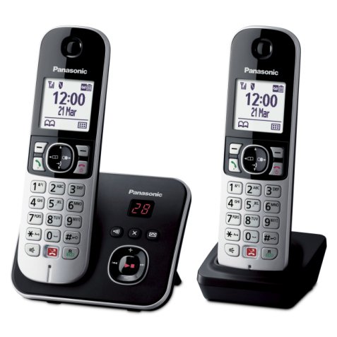 Panasonic KX-TG6862JTB telephone DECT telephone Caller ID Black, Silver