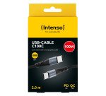 Intenso C100C cavo USB 2 m USB C 480 Gbit/s 100 W Nero