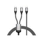 DLH DY-TU5500 câble USB USB 2.0 1,2 m USB C 2 x USB C 0,48 Gbit/s 100 W Noir, Gris