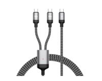 DLH DY-TU5500 câble USB USB 2.0 1,2 m USB C 2 x USB C 0,48 Gbit/s 100 W Noir, Gris