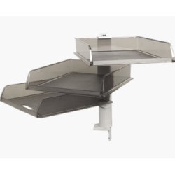 Colonne rotative de 3 corbeilles à courrier en polystyrène Gris - Dim L27,2 x H38,5 x P39,5 cm