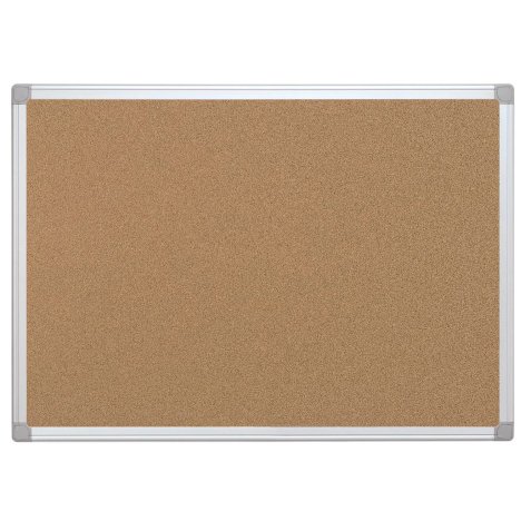 Tableau liège q-connect mural cadre aluminium résistance humidité accessoires fixation mur 1mm épaisseur 120x90cm