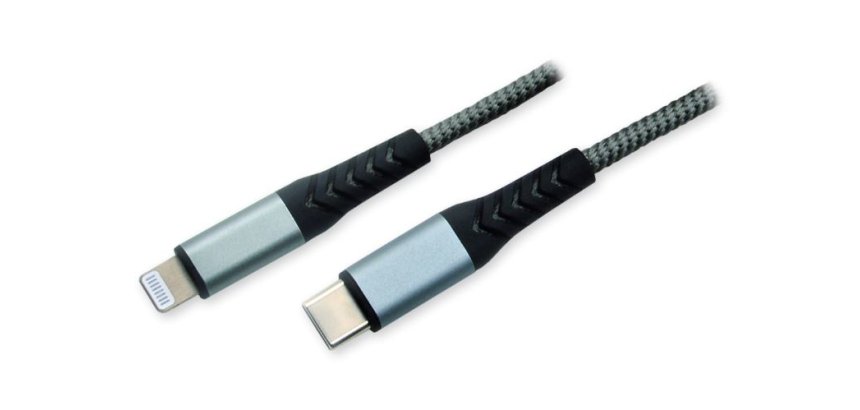 MCL MC923-1C/LIZ-1M câble Lightning Gris