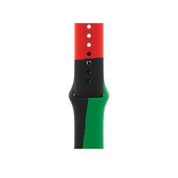 Apple Black Unity Band Zwart, Groen, Rood Fluorelastomeer