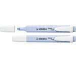 Surligneur stabilo swing cool pastel edition format stylo   pointe biseautee trace 1/4mm  clip coloris nuage de bleu