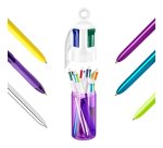BIC Stylo à bille rétractable collection 4 Colours, pot de 6
