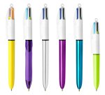 BIC Stylo à bille rétractable collection 4 Colours, pot de 6