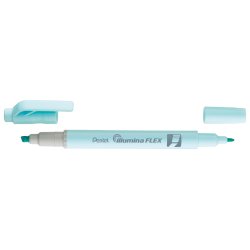 Surligneur pentel illumina flex bi-pointe bleu claire    pastel