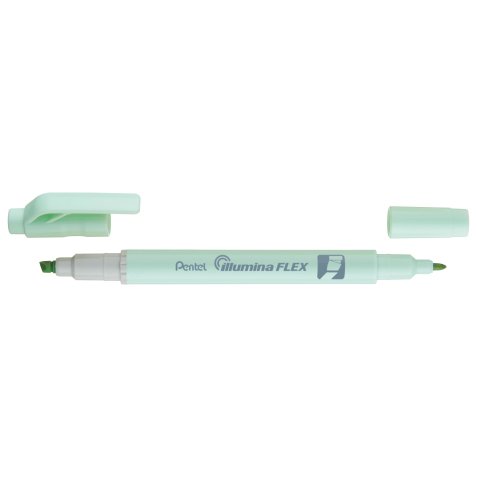Surligneur pentel illumina flex bi-pointe vert pastel