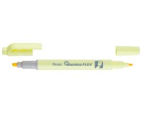 Surligneur pentel illumina flex bi-pointe jaune pastel