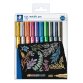 Marqueur staedtler corps metallique 8323 pointe ogive  2,7mm trace 1 a 2mm           pack de 10 assortis