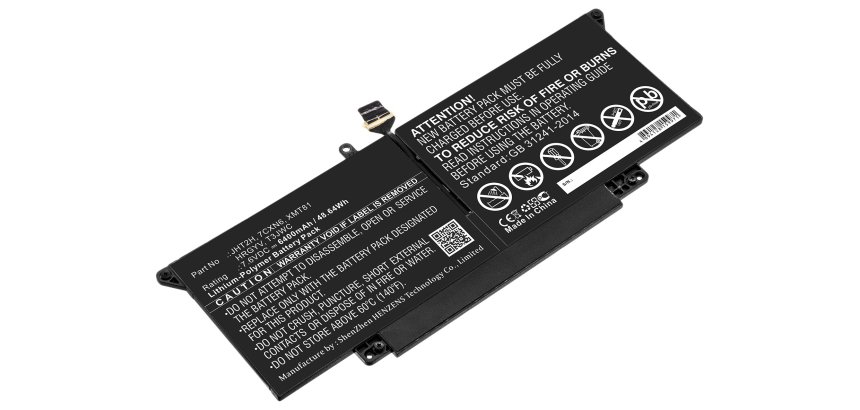 DLH Batterie Li-Pol 7.6V 6400mAh 49Wh - 7CXN6 / HRGYV / JHT2H / T3JWC / XMT81