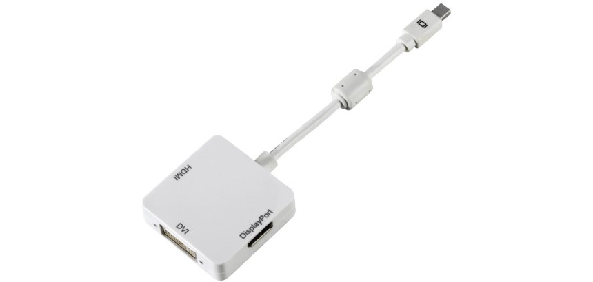 DLH Adaptateur mini DisplayPort vers HDMI / DVI / DisplayPort