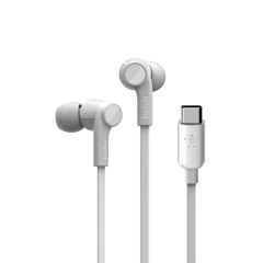 Auriculares Belkin ROCKSTAR Auriculares Dentro de oído Llamadas/Música USB Tipo C Blanco