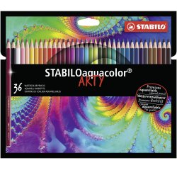 Pastelli Arty Aquacolor - colori assortiti - Stabilo - astuccio 36 pezzi