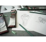 Crayon graphite stabilo othello arty hexagonal haute  qualite mine tendre etui      carton 6 unites 2 4b 2 3b 2