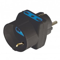 Redline RDL5917 power plug adapter Type L (IT) Type L (IT) + Type F Black