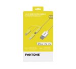 Pantone PT-USB003Y1 cable USB 1,2 m USB A USB C/Micro USB A/Lightning Amarillo