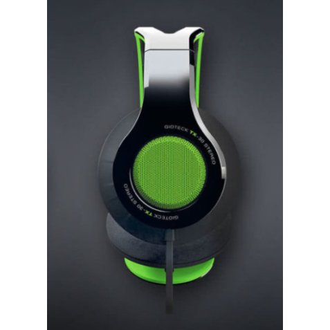 Gioteck TX-30 Auricolare Cablato A Padiglione Gaming Nero, Verde