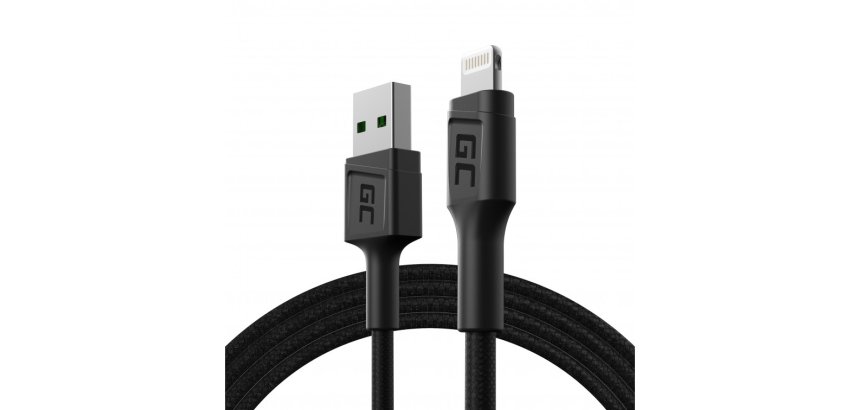 Green Cell KABGC21 cavo Lightning 1,2 m Nero