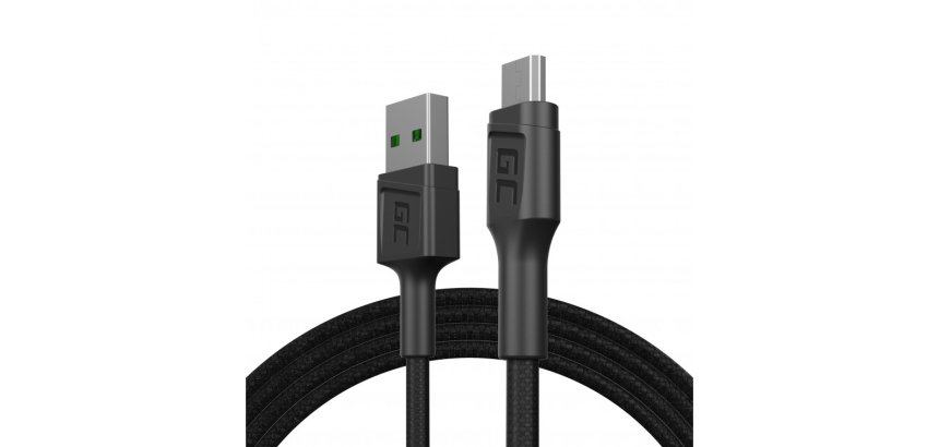 Green Cell KABGC20 cavo USB USB 2.0 1,2 m USB A Micro-USB B 0,48 Gbit/s Nero