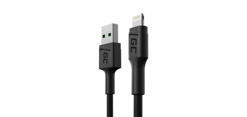 Green Cell KABGC24 lightning cable 0.3 m Black